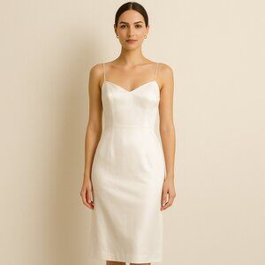 Ralph Ralph Lauren White Silk Cocktail Dress – NWT, Size 4